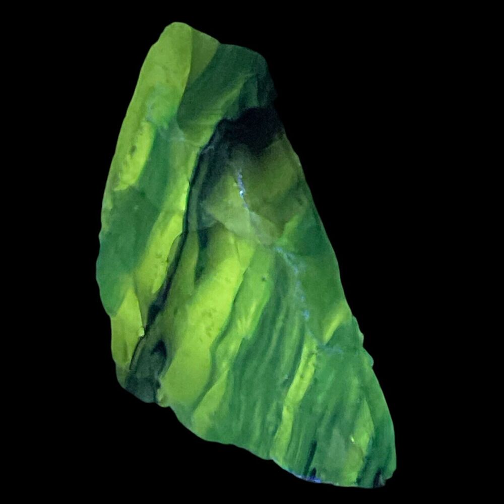 Cobalt Art Glass Cullet Glowing Manganese Slag‎ Glass #4GX220